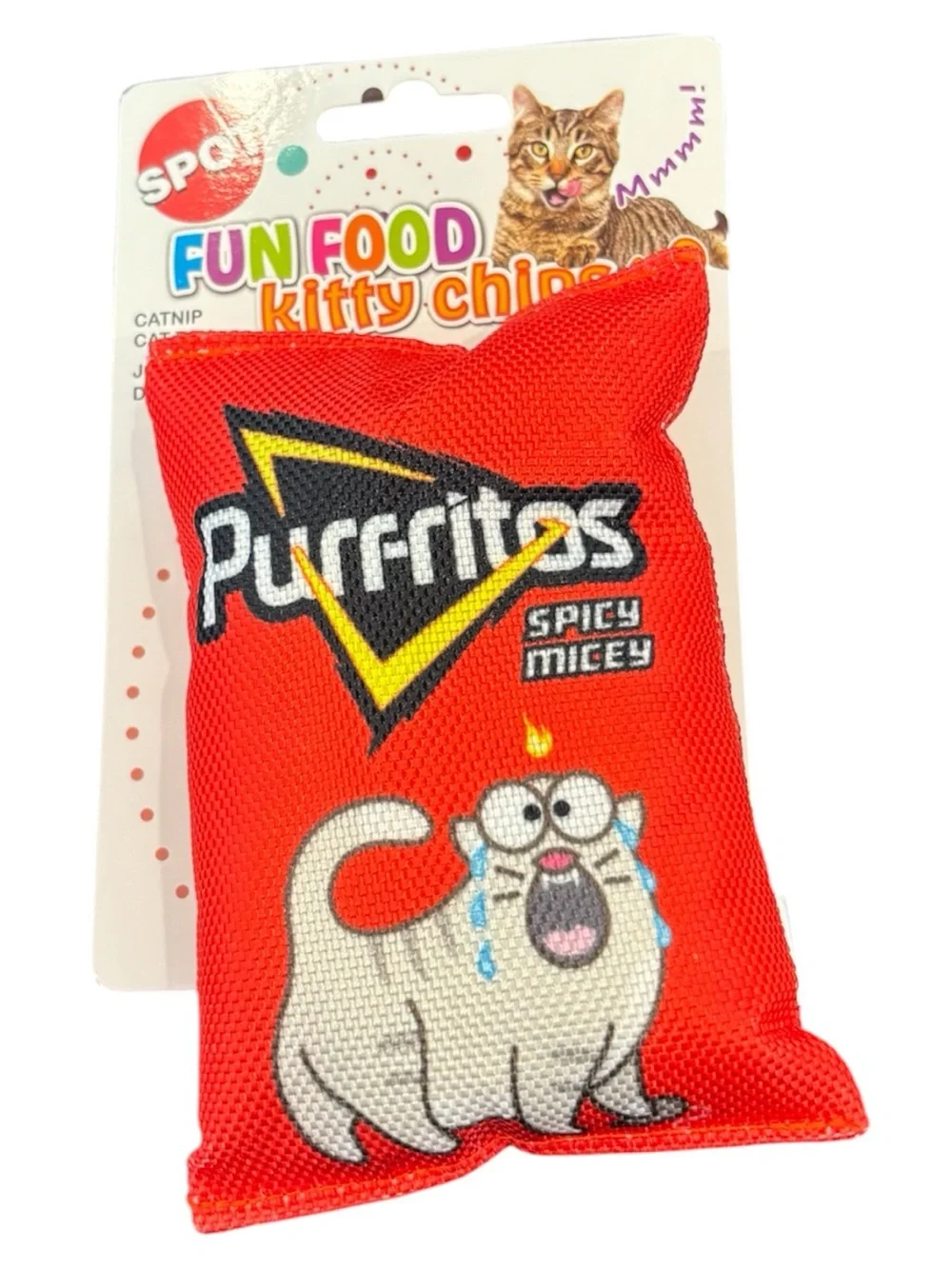 Spicy Kitty Catnip Toy. Purrrrritos- Red NEW